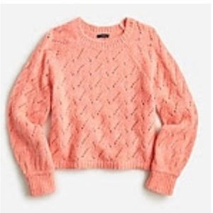 New J Crew Pointille Sweater in Coral - M